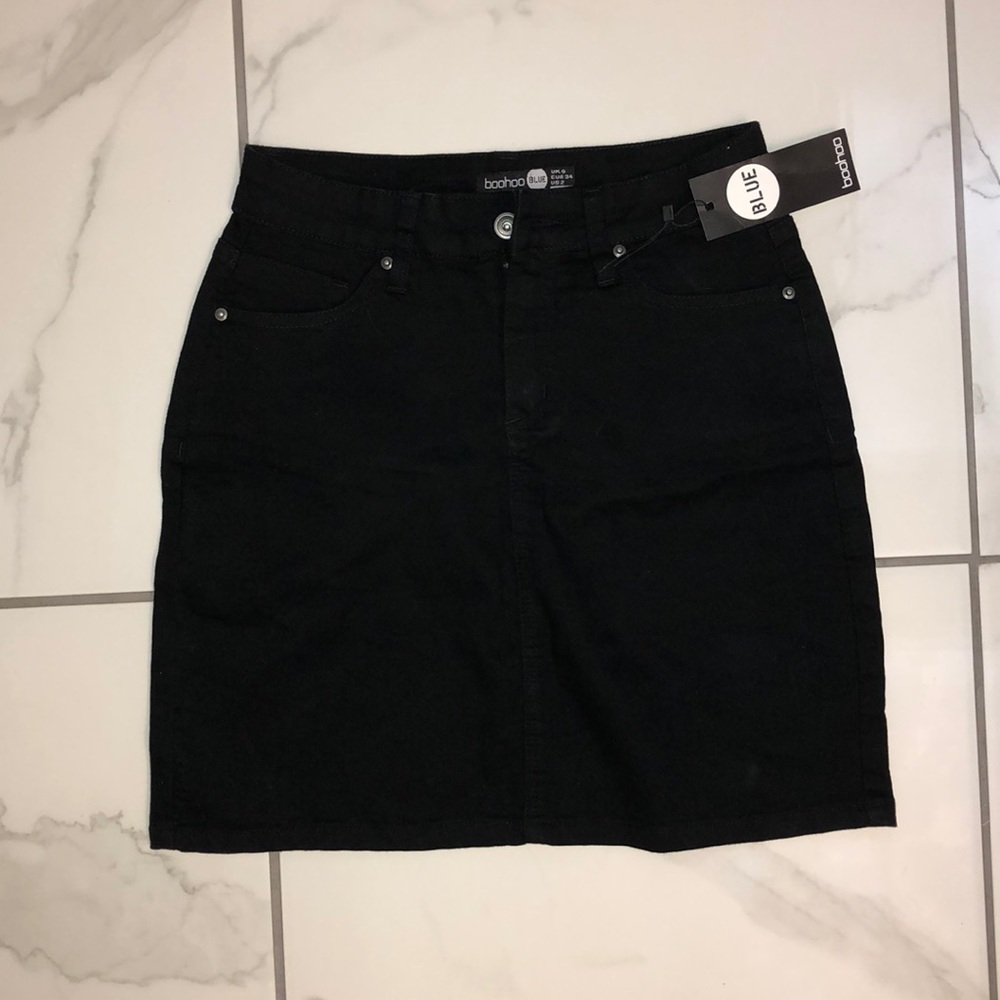Black Denim Skirt